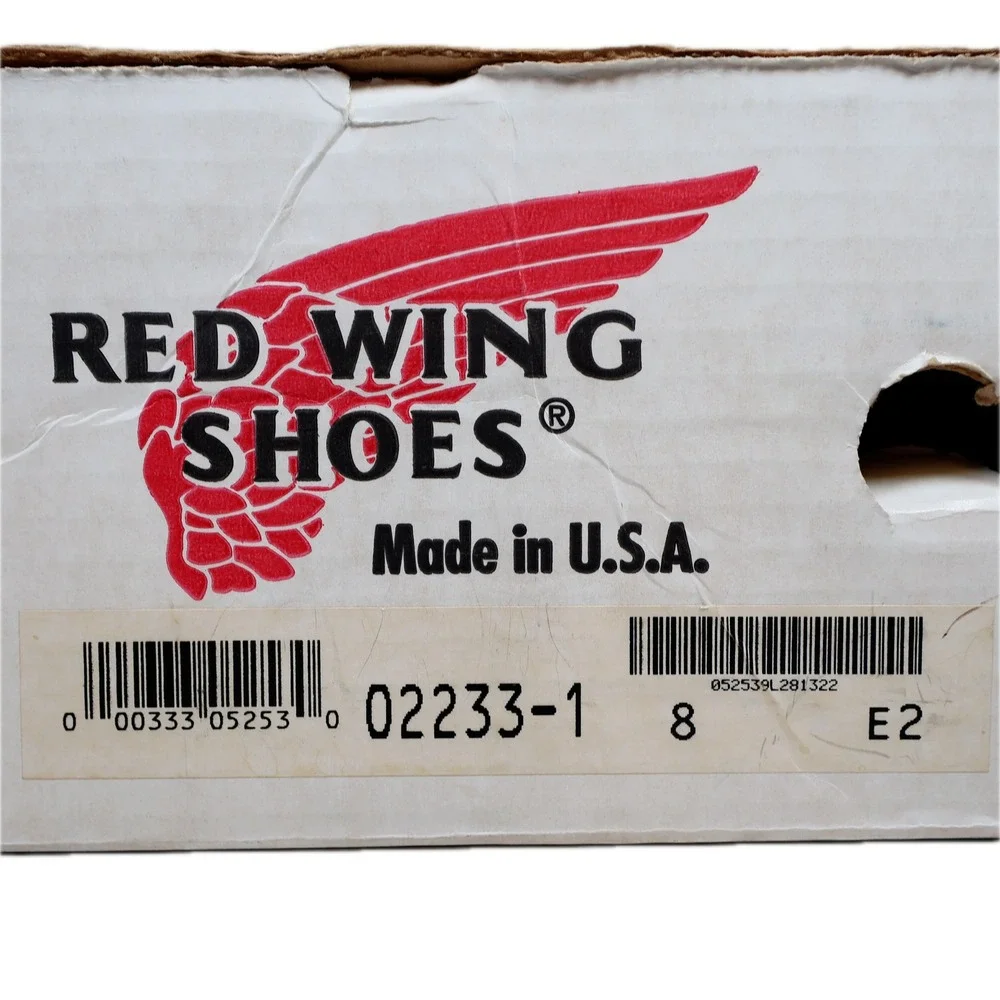 Red Wing 2233 Steel Toe Boots Mens 8 E2 Brown Leather Work Safety Made in USA